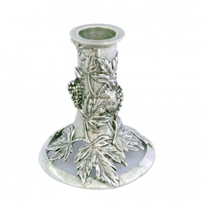 Pewter Grape Motif Candlestick