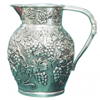 Pewter Grape Motif Wine Jug