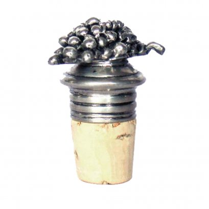Bottle Cork / Pewter Grape Décor