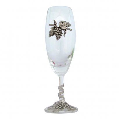 Pewter Grape Motif Décor Wine Goblet