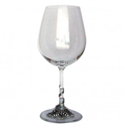 Pewter Grape Motif Décor Wine Goblet