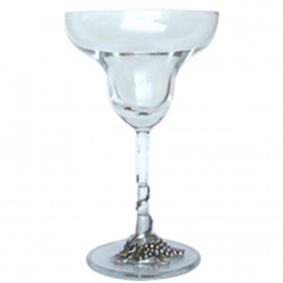 Pewter Grape Motif Décor Cocktail Goblet