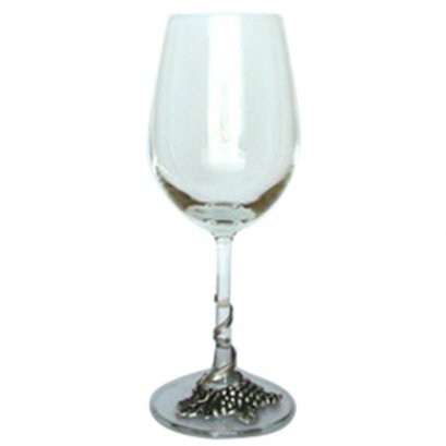 Pewter Grape Motif Décor Wine Goblet