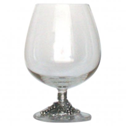 Pewter Grape Motif Décor Cocnac Goblet