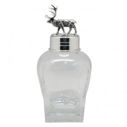 Liquor Decanter w/Pewter Collar &amp; Elk Stopper
