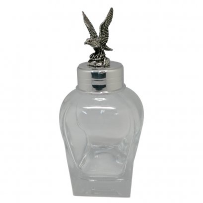 Liquor Decanter w/Pewter Collar &amp; American Eagle Stopper