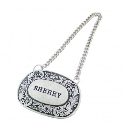 Pewter Bottle Tag_SHERRY