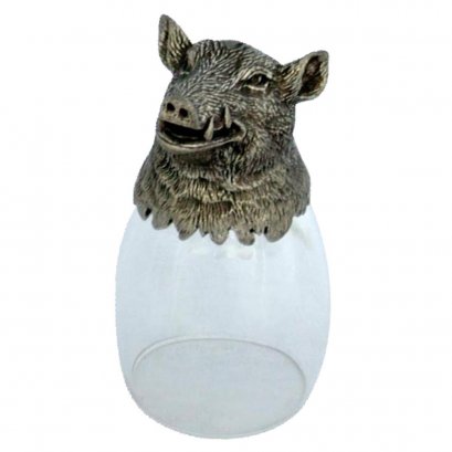 Pewter &amp; Glass Stirrup Shot