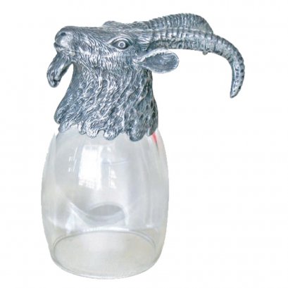 Pewter &amp; Glass Stirrup Shot