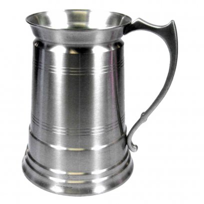Beer Stein w/Pewter Lid &amp; Medal