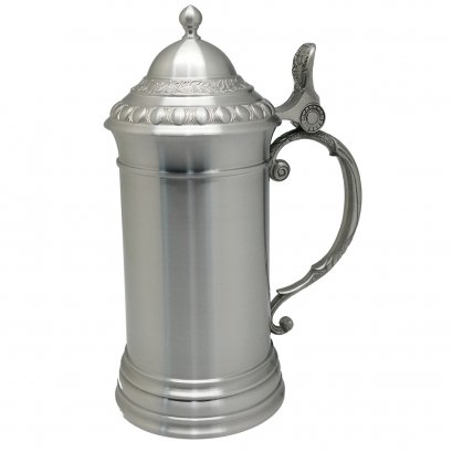 Beer Stein w/Pewter Lid &amp; Medal