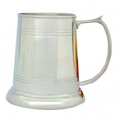 Beer Stein w/Pewter Lid &amp; Medal