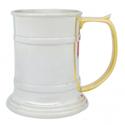 Beer Stein w/Pewter Lid &amp; Medal