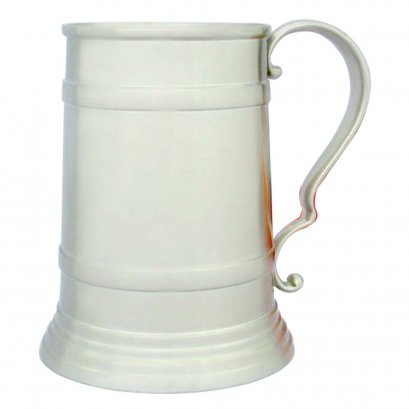 Beer Stein w/Pewter Lid &amp; Medal