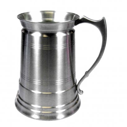 Beer Stein w/Pewter Lid &amp; Medal