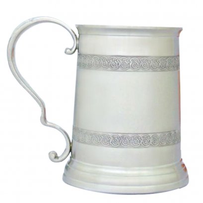 Beer Stein w/Pewter Lid &amp; Medal