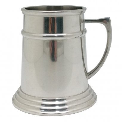 Beer Stein w/Pewter Lid &amp; Medal