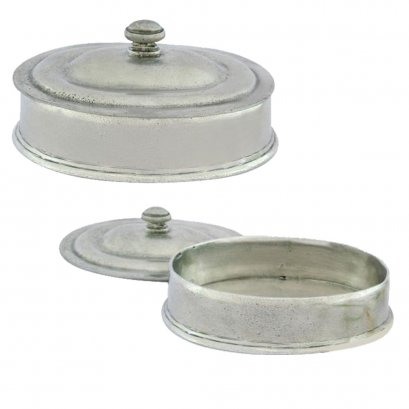 Pewter Vintage Style Plain Oval Box