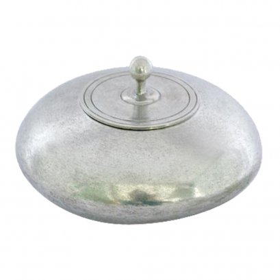 Pewter Vintage Style Plain Round Box
