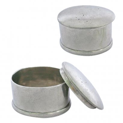 Pewter Vintage Style Plain Round Box