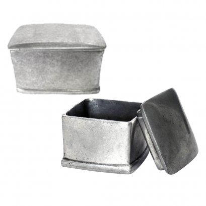 Pewter Vintage Style Plain Square Box