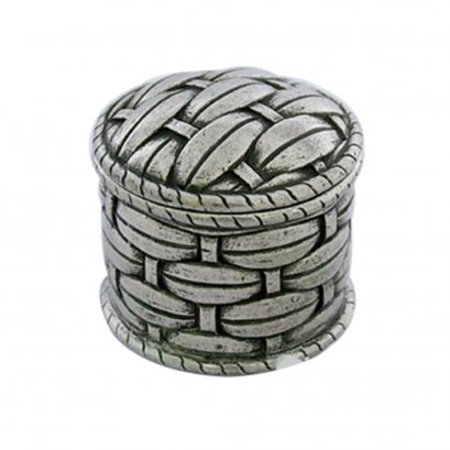 Pewter Vintage Round Box - Rope Des.