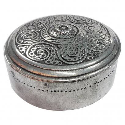 Pewter Vintage Design Round Box