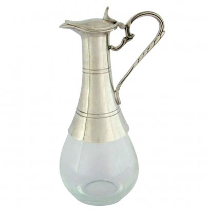 Wine Decanter w/Pewter Handle &amp; Lid
