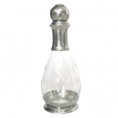 Wine Decanter w/Pewter Base, Collar &amp; Stopper