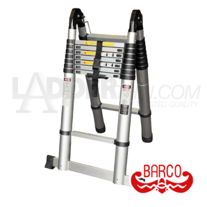 TPQ-BAATM09 บันไดยืดหดอเนกประสงค์ (อลูมิเนียม) ขนาด 2x8 ขั้น ความสูง 3.30+3.30 เมตร "BARCO"