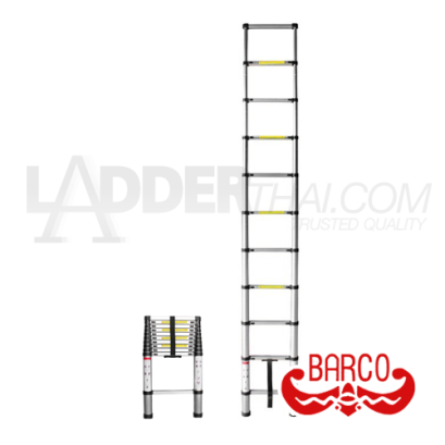 TPQ-BAMST11 บันไดยืดหดอเนกประสงค์ ทรงพาด (อลูมิเนียม) 11 ขั้น 4.3 เมตร "BARCO"
