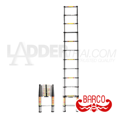 TPQ-BAMST13 บันไดยืดหดอเนกประสงค์ ทรงพาด (อลูมิเนียม) 13 ขั้น 5.1 เมตร "BARCO"