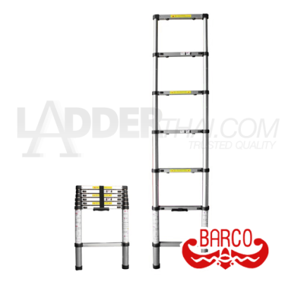 TPQ-BAMST07 บันไดยืดหดอเนกประสงค์ ทรงพาด (อลูมิเนียม) 7 ขั้น 2.7 เมตร "BARCO"