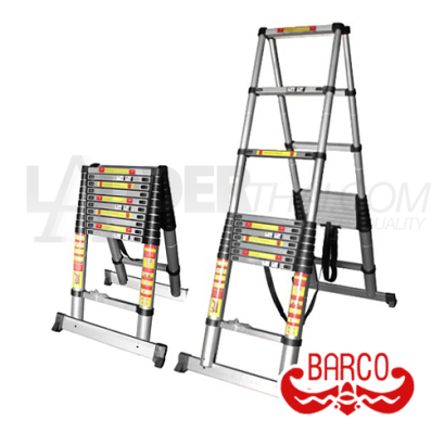 TPQ-BATL13 บันไดยืดหดได้อเนกประสงค์ ทรงเอ (อลูมิเนียม) 13 ขั้น 3.8 เมตร "BARCO"