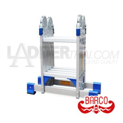 TPQ-AL-M1 (4 x 2 - 8 ขั้น) บันไดอเนกประสงค์อลูมิเนียม กาง พาด ทรง M รุ่น M1 ขนาด 4 x 2 (8 ขั้น) BARCO