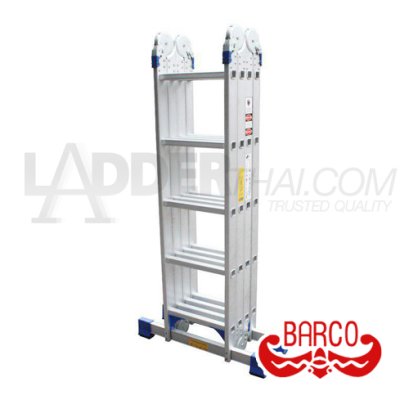 TPQ-AL-M4 (4 x 5 - 20 ขั้น) บันไดอเนกประสงค์อลูมิเนียม กาง พาด ทรง M รุ่น M4 ขนาด 4 x 5 (20 ขั้น) BARCO