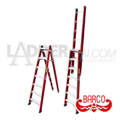 TPQ-BCFBSA7 (7 ขั้น) บันไดไฟเบอร์กลาสทรงเอ-เลื่อน BARCO