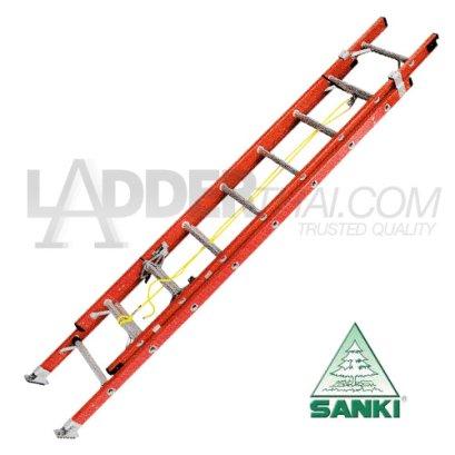 LD-FBL14 (14 ฟุต) บันไดไฟเบอร์กลาสสไลด์เลื่อน 2 ตอน SANKI