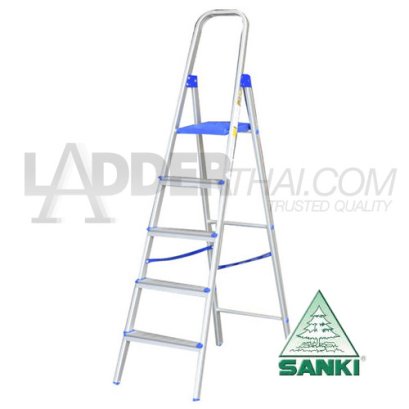LD-HT06 (6 ฟุต) บันไดอลูมิเนียม บันไดโมเดิร์นรุ่นมือจับ สีน้ำเงิน SANKI