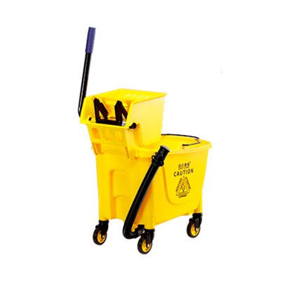 ถังบีบน้ำผ้าม็อบติดล้อ34ลิตรพร้อมที่ปล่อยน้ำเสีย ถังม็อบคันโยก ถังบีบผ้าม็อบ ถังใส่น้ำถูพื้น HORECAT