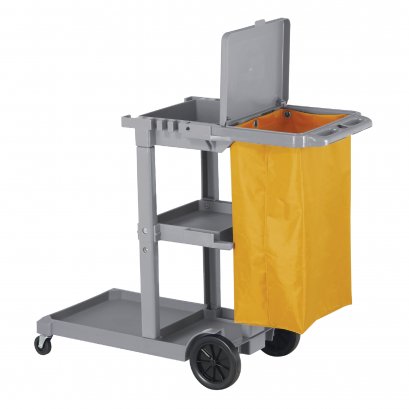 รถเข็นแม่บ้านทำความสะอาด รถเข็นทำความสะอาด รถเข็นโรงแรม รถเข็นแม่บ้าน Janitor Trolley HORECAT 56381