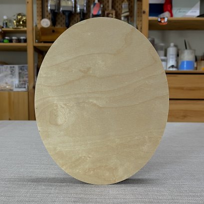 ARTISTS' OVAL WOODEN PANELS