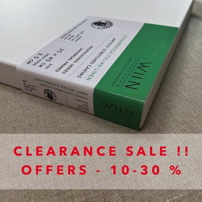 CLEARANCE - STRETCHED CANVAS - ITALIAN LINEN 568 / MEDIUM / UNIVERSAL PRIMED