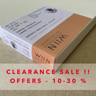 CLEARANCE - STRETCHED CANVAS - ITALIAN LINEN 574 / EXTRA FINE / UNIVERSAL PRIMED