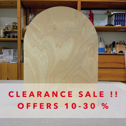 CLEARANCE - ARTISTS' ARCH WOODEN PANELS / โครงเฟรมปิดแผ่นไม้อัดเบริช์รูปทรงโค้ง