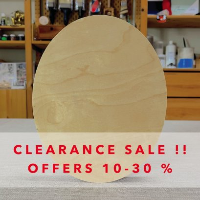 CLEARANCE - ARTISTS' OVAL WOODEN PANELS/โครงเฟรมปิดแผ่นไม้อัดเบริช์รูปวงรี