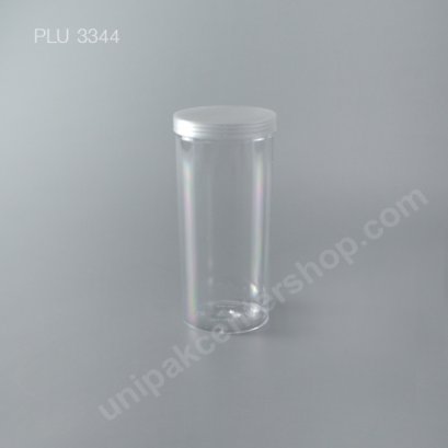 กระบอก แข็งใส 700 ml + ฝาขาว (Cylinder Hard Plastic Case) NO0777