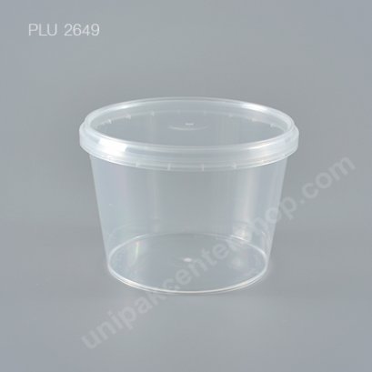 กล่อง Safety Seal กลม PP + ฝาใส (600 ml)