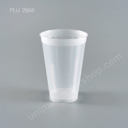 แก้ว น้ำดื่ม Rigid PP แข็งใส 16 oz. ปาก 88 mm ***