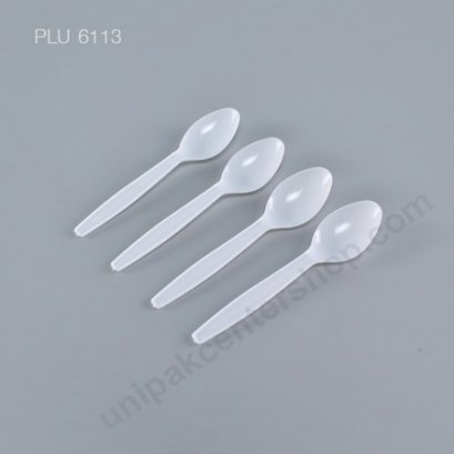 ช้อนไอติม / ช้อนไอศกรีม จิ๋ว NO.122 สีขาว (Small Plastic Ice Cream Spoons)